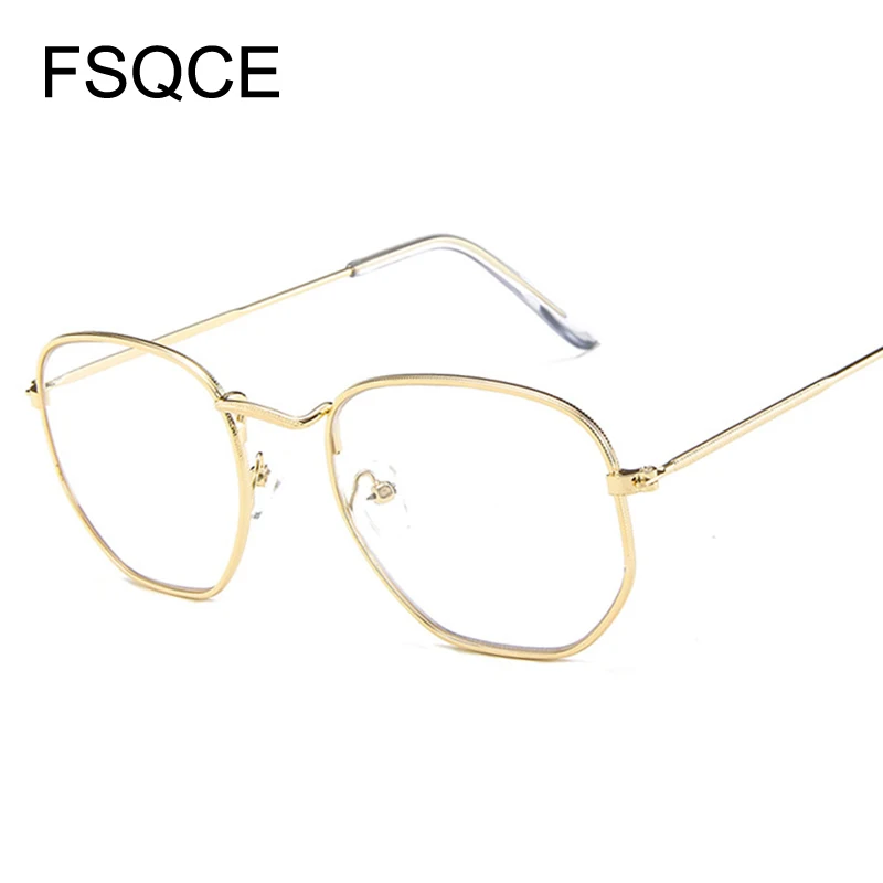C5GoldClear Sunglasses Men Vintage Designer Sunglasses for Women Men Luxury Brand Small Square Frame Eyewear Sun Glasses Shades Oculos - Цвет линз: C5GoldClear