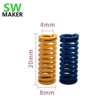 

4pcs Orange Blue High Strength Superalloy Steel Die Spring height 20mm OD 8mm For Heated bed CREALITY Ender3 Pro 3D Printer Part