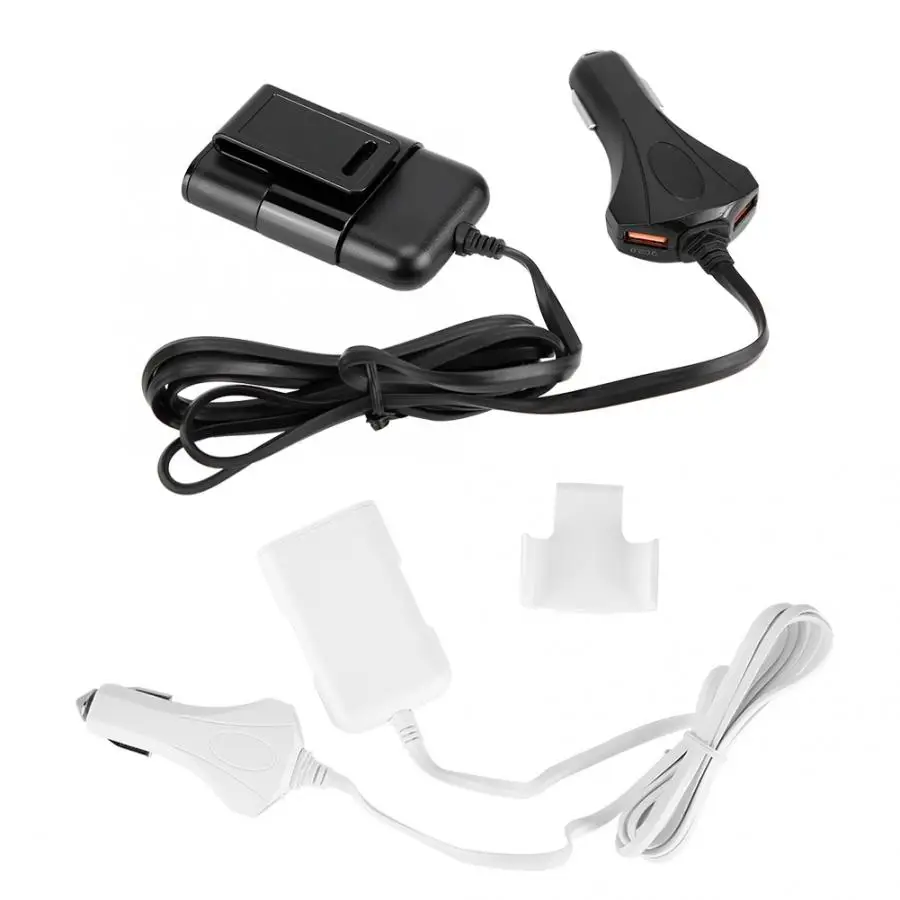 Cargador 4 USB QC3.0 удлинитель для быстрой зарядки автомобильное зарядное устройство для грузовика с зажимом для ремня