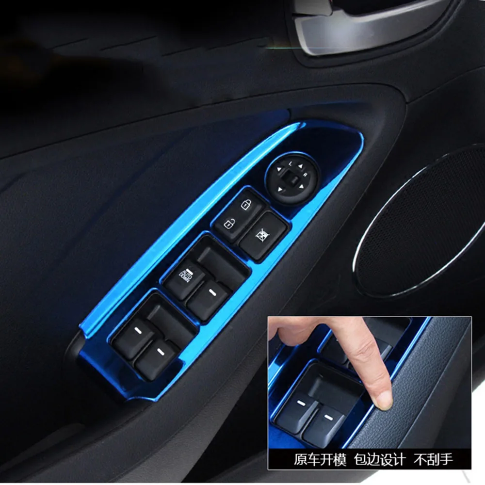 For KIA K3/K3S 2012-2016 ABS Window Control Panel Glass Lift Switch Cover Interior Lifter Decoration Accessory hxh | Автомобили и