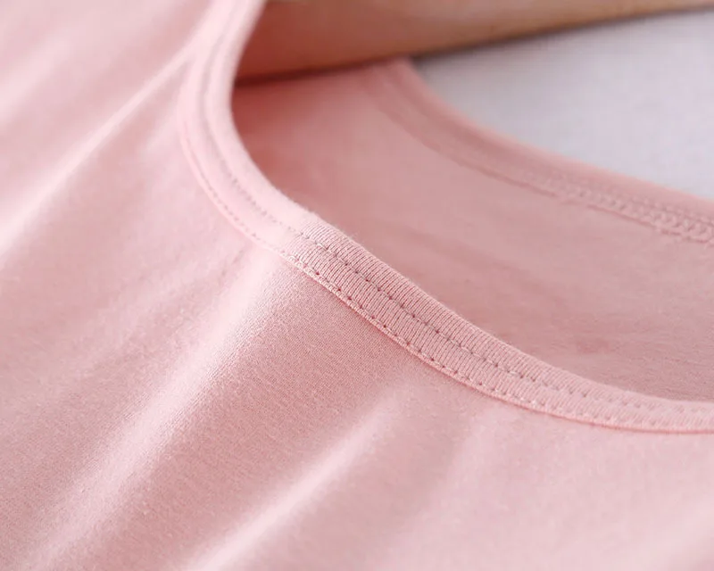 Nette Brief Druck Student Nachthemd Modale Baumwolle Kurzen Kleid Frische Brust Pad Nachtwäsche Frauen Sleep Lose Nachthemden – Detail 12
