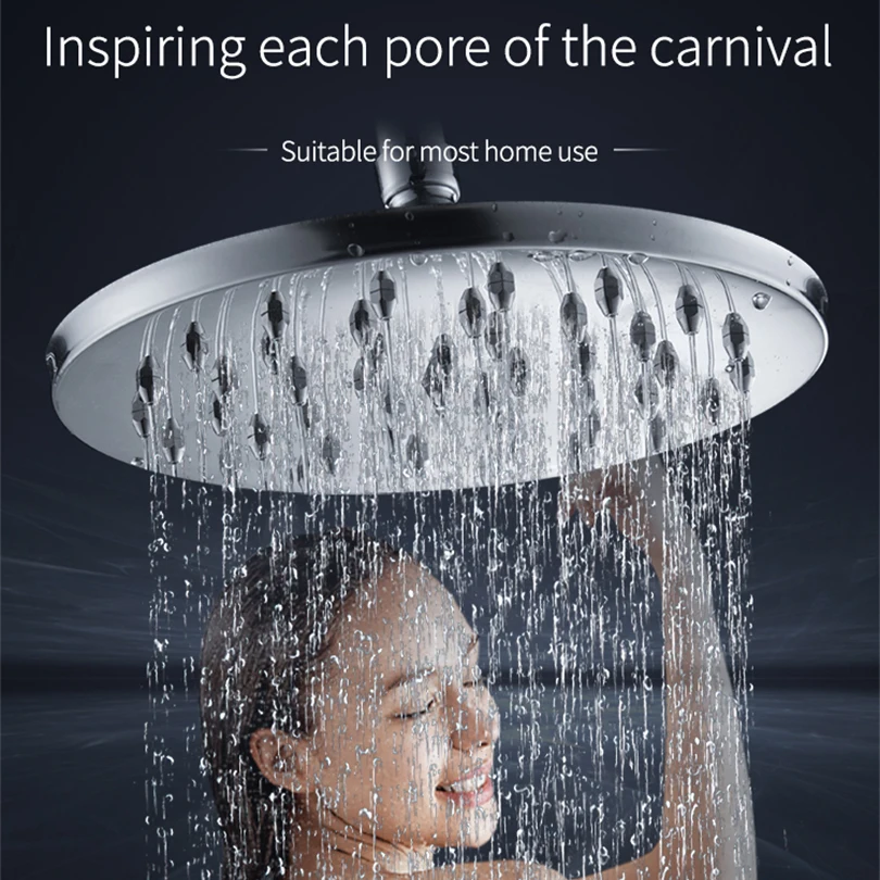 JIAYUN 10 inch Stainless Steel Rain High Pressure Shower Head
