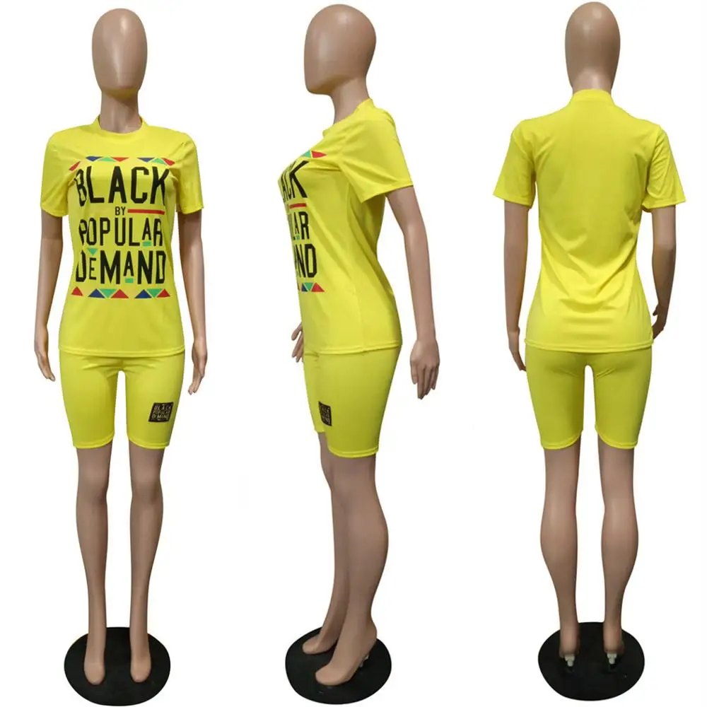 Women two piece set summer o-neck crop top shorts 2 piece set for women two pieces sets tops shorts sets F987