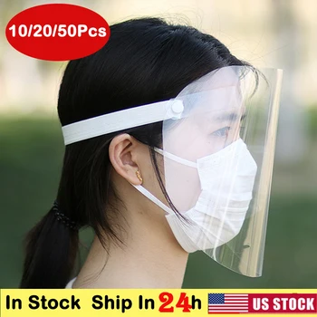 

20pcs Full Face Dustproof Face Mask Shield Transparent Anti-Spitting Hats Safety Protective Cover Cooking Oil Protection
