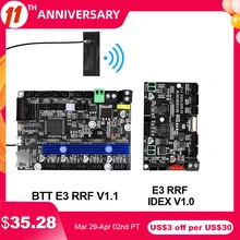 Bigtreetech e3 rrf v1.1 placa de controle rrf idex v1.0 com tmc2209 uart peças da impressora 3d para ender 3/5 pro atualização btt skr v1.4