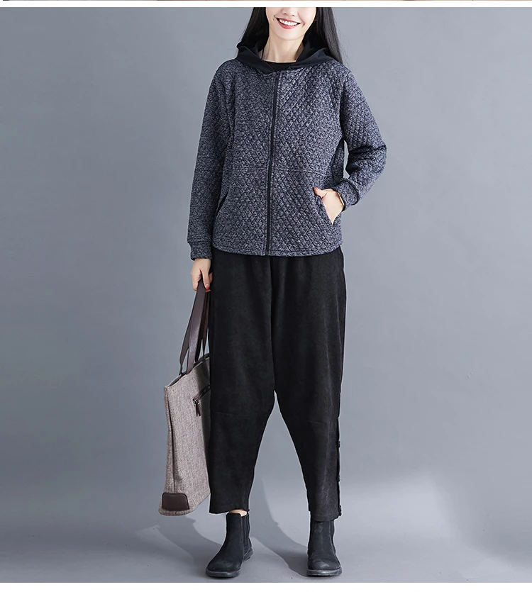 Хлопковое пальто с капюшоном Для womrn parkas с v-образным вырезом, на молнии, однотонное, свободное, с карманами, модное, повседневное, элегантный стиль, верхняя одежда, пальто, топы