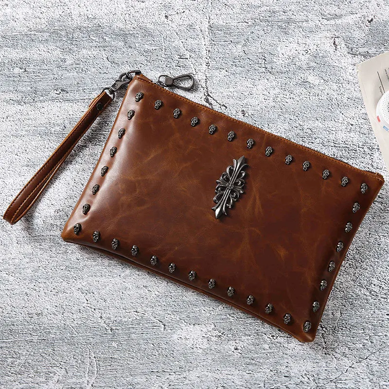 

Retro Korean version of single shoulder oblique cross envelope bag hand bag for men