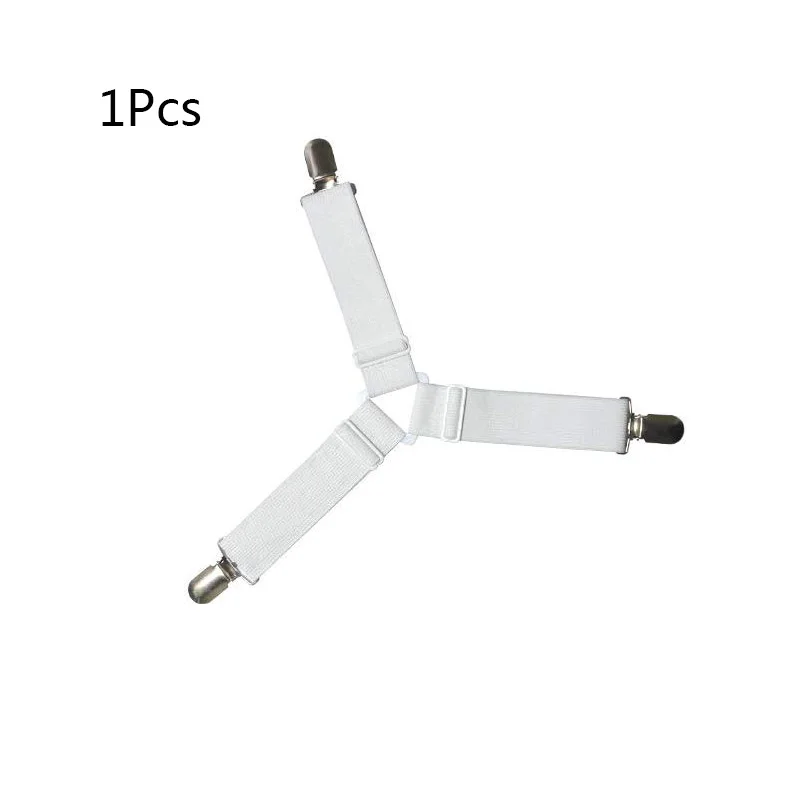 1Pcs White Type2 4 шт. Кровать Зажим для листов зажимы для подтяжек шнур крюк петли застежки Adjustabl эластичный наматрасник нескользящий зажим ремни прищепки - Цвет: 1Pcs White Type2