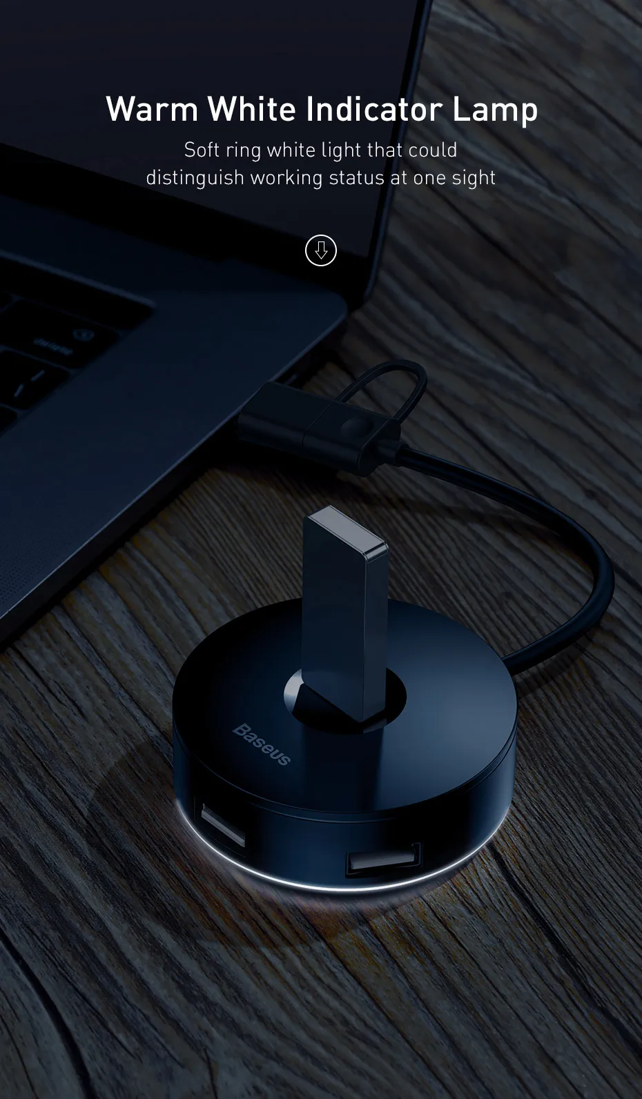 Baseus usb-хаб USB C для нескольких портов USB3.0 USB 3,0 type C концентратор разветвитель для Macbook Pro Air PC компьютер USB-C type-C HAB адаптер