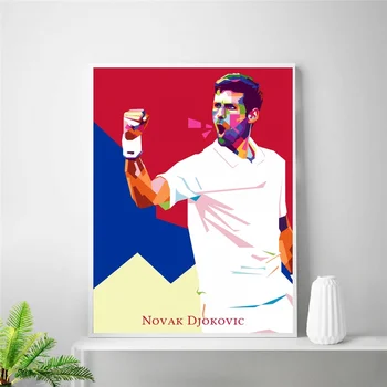 

Novak Djokovic Poster Art Canvas Painting Home Decor