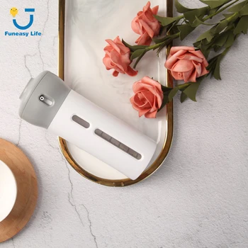 

Travel Dispenser 4-In-1 Travel Bottles Leak Proof Toiletries Shower Soap Bottle Press Refillable Leak Proof Toiletries Container