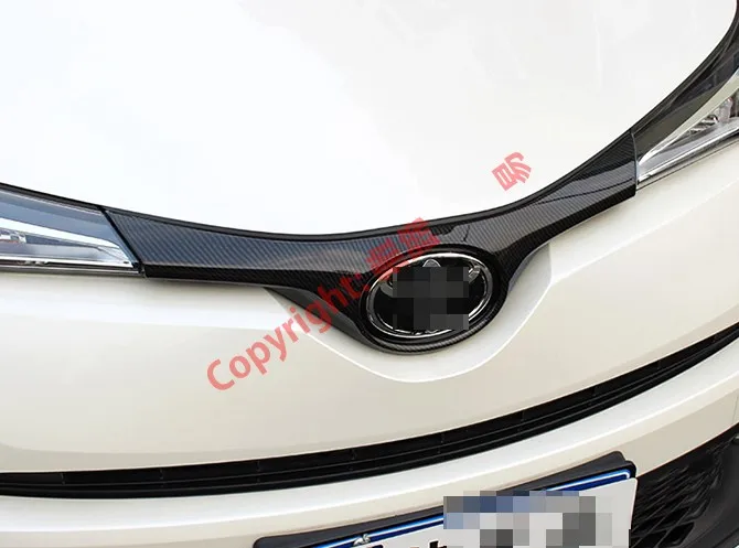 Углеродное волокно стиль Передняя решетка Вокруг отделки для Toyota C-HR CHR