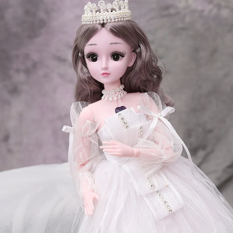 BJD кукла с платьем принцессы 1/3 большие куклы 18 шарнирных кукол с одеждой обувь парик для макияжа подарок для девочек AT91 - Цвет: Doll L