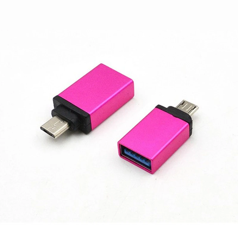 Micro USB к USB OTG адаптер Micro USB мужчина к USB женщина для смартфона сотовый телефон игры конвертер OC - Цвет: Gray
