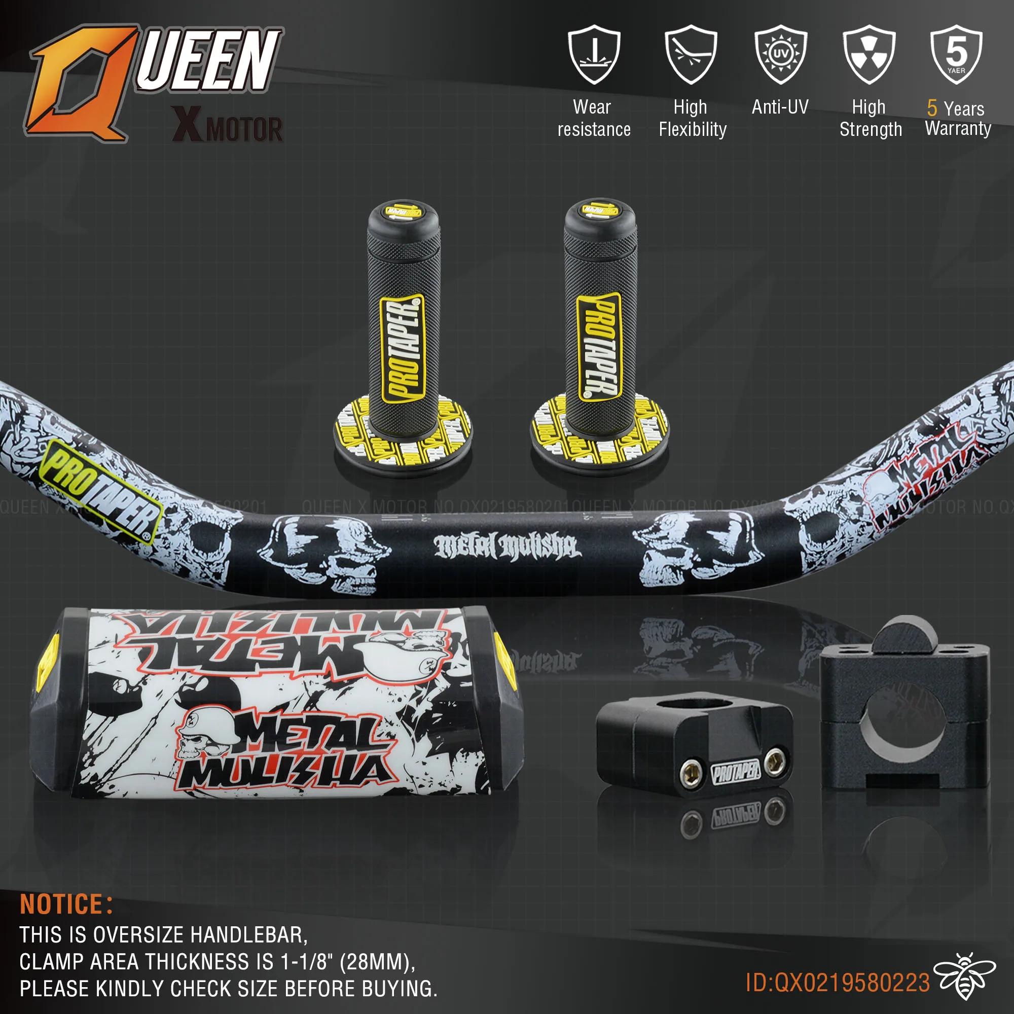 Руль для Pro Taper Pack Bar 1 1/8 &quot6 дней Fatbar Колодки Ручки Pit Racing Dirt Bike мотоцикл с адаптер