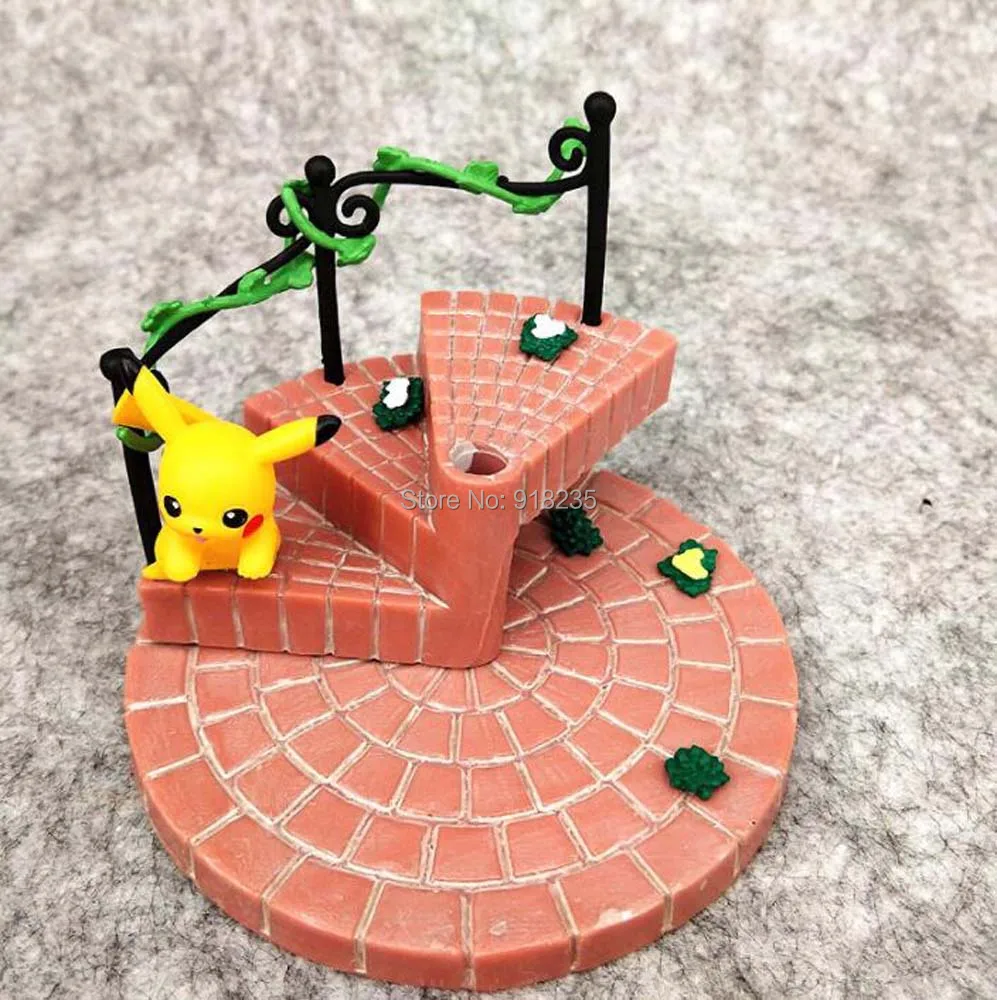 3/лот 6 шт. Пикачу Espeon Rowlet Pichu Clefairy Eevee Piplup 4-6 см спиральная лестница ПВХ фигурка Коллекционная модель игрушки