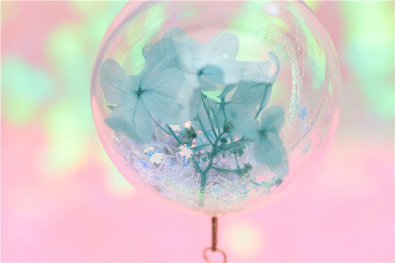 Dreamy Pinellia Wind Chime сохраненные свежими цветок Девушки Сердце Кулон комната декоративные ремесла студентов подарок