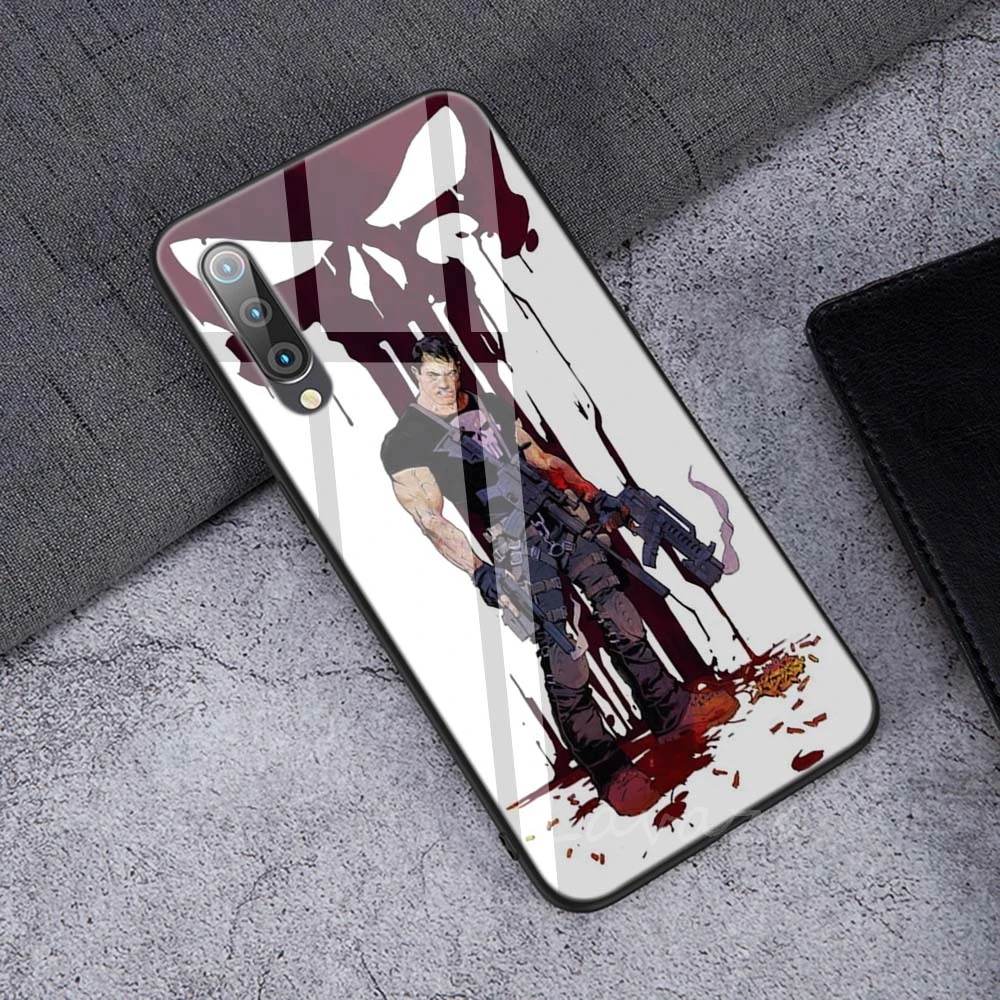 TG16 Lavaza Co mi c schwarz Каратель аниме закаленное стекло мягкий чехол для Xiaomi Redmi Note 5 6 7 Pro mi 8 Lite 9 A1 A2 F1 TPU чехол - Цвет: TG16