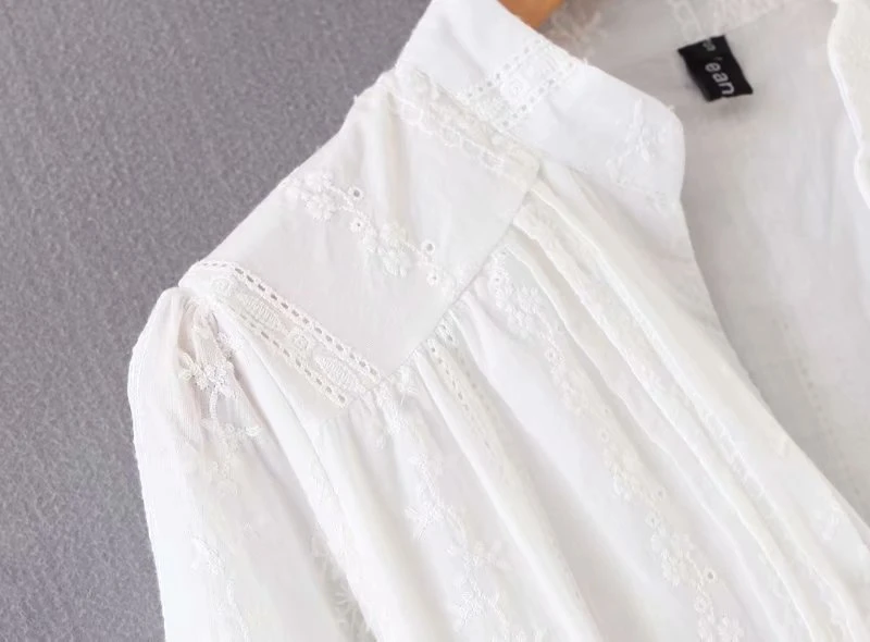 Vintage chic women white lace beach Bohemian mini dress Ladies v-neck wrist cotton Boho dress vestidos