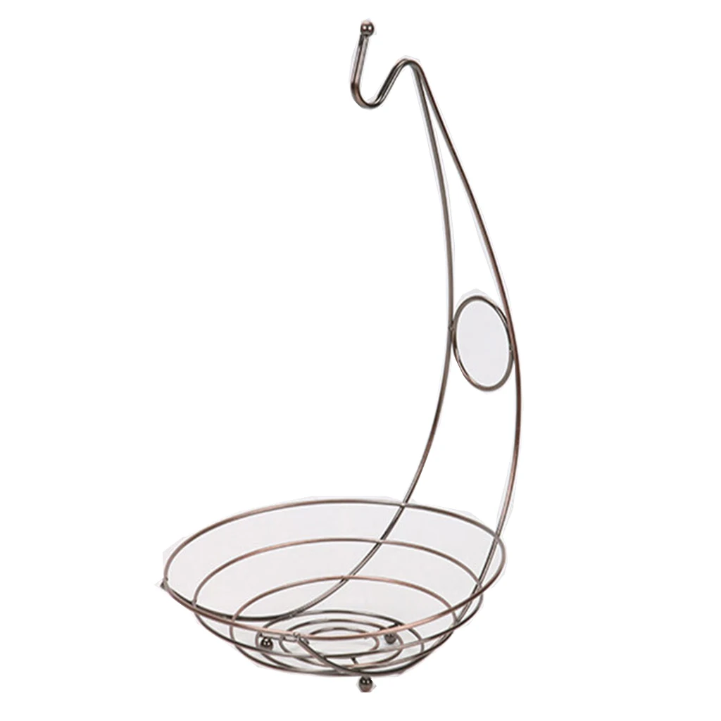 Produce Saver Banana Holder & Open Wire Fruit Bowl for Kitchen