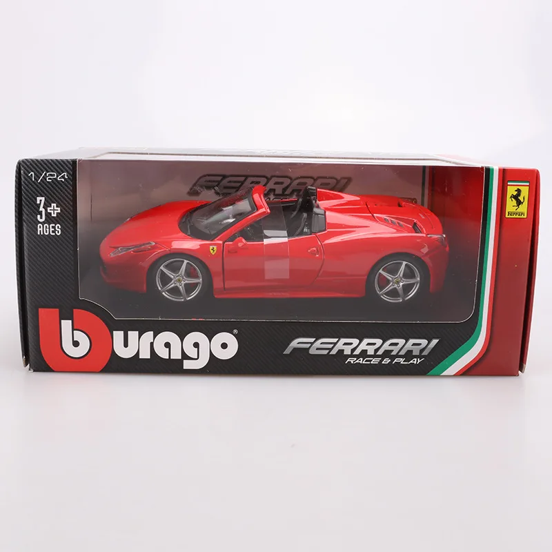 Bimeigao Ferrari модель автомобиля 1:24 Ferrari 458 паук-трансформер модель гоночной машины сплав модель автомобиля