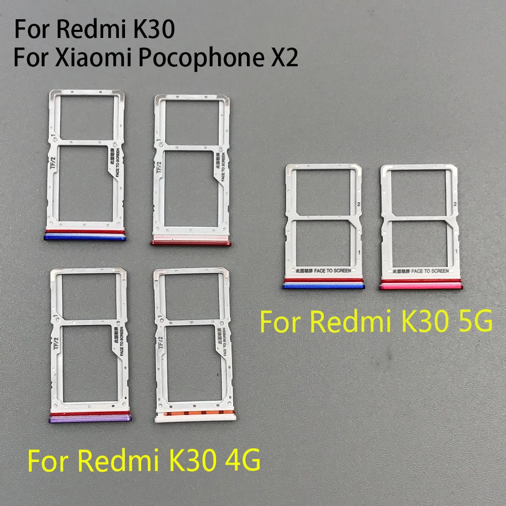 

5Pcs/Lot， Micro Nano SIM Card Holder Tray Slot Holder Adapter Socket For Xiaomi Redmi K30 4G 5G / Mi Poco X2