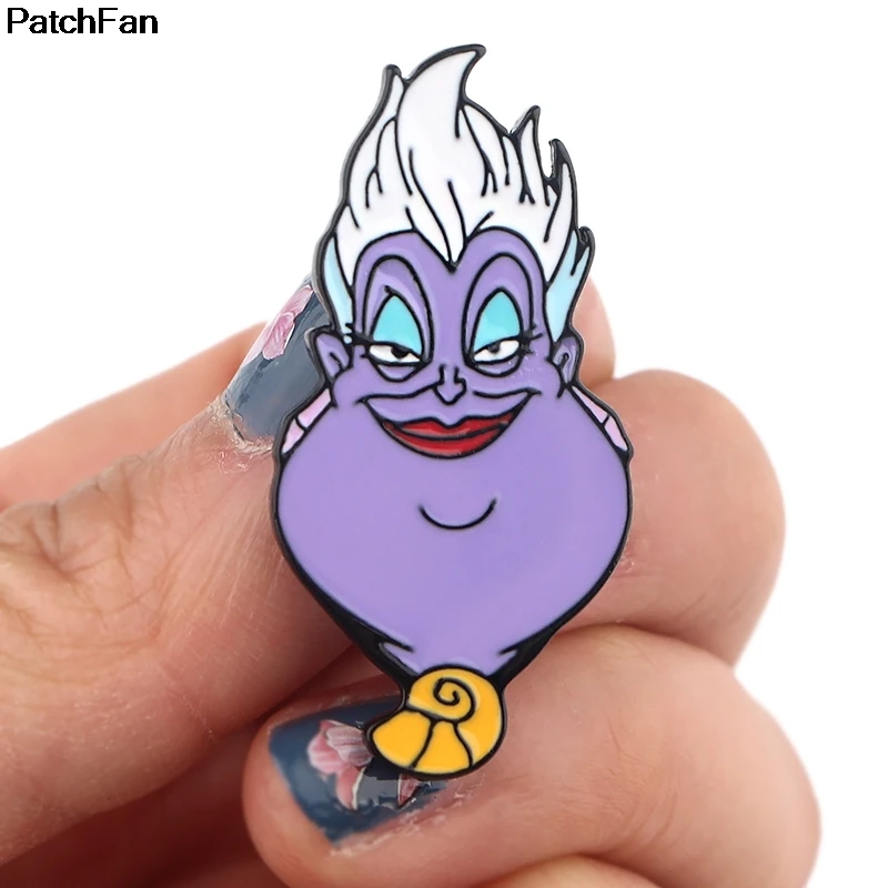 20 шт./лот A2694 Patchfan kawaii Ursula очаровательные Мультяшные булавки para броши для рубашек одежды рюкзак аксессуар металлические украшения значки