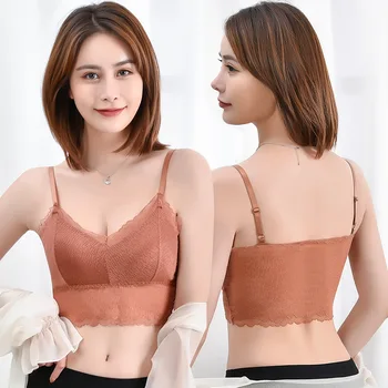 

Woman Lingerie Sexy Lace Bralette Padded Bras For Women Wireless Intimates Bralette Brassiere Female Underwear Beautiful