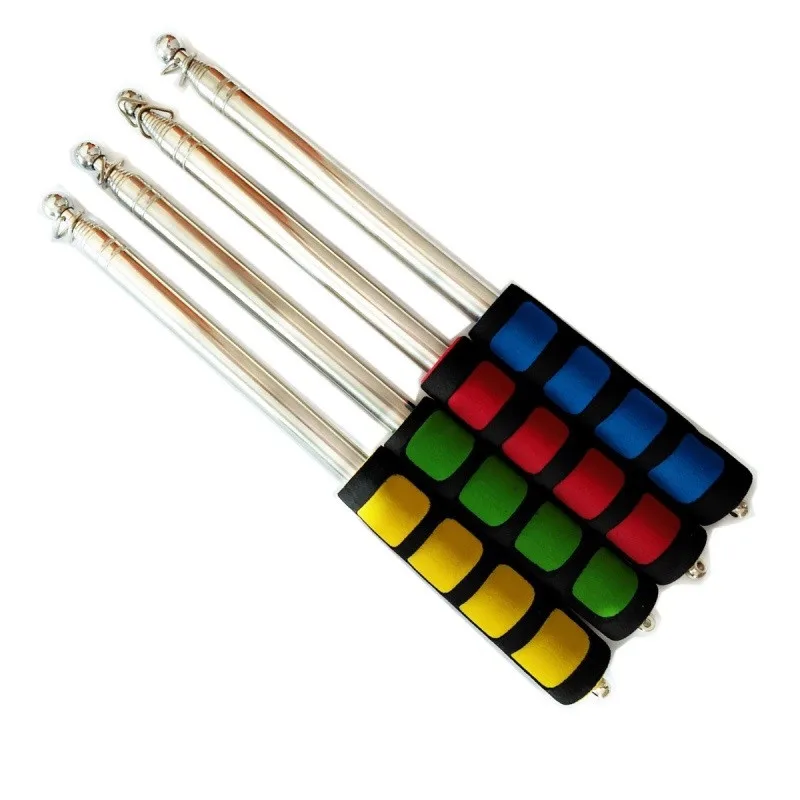 1m/1.2m/1.4m/1.6m/2m/2.5m Portable Ferula Pointer Poles for Flags Windsock Extendable Telescopic Handheld Windsock Flag Pole