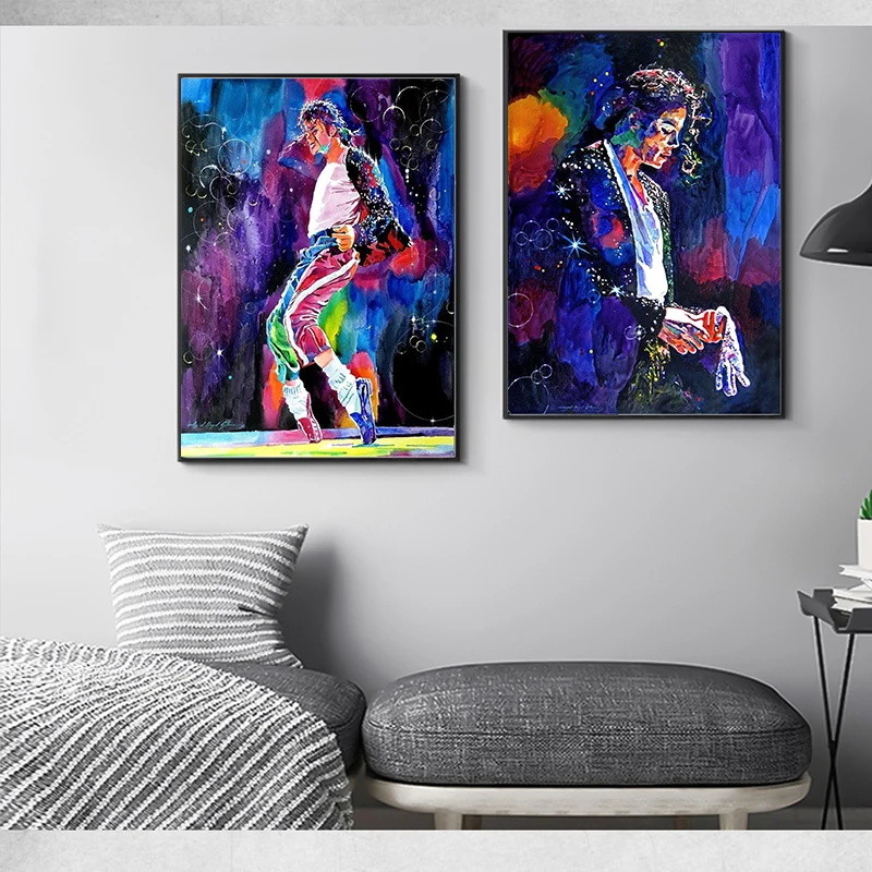 Известная звезда Майкл Джексон Поющая картина маслом на холсте впечатление супер звезда портрет масляные краски гостиная домашний декор
