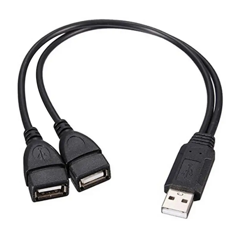 USB 2.0 A Male To 2 Dual Female Jack Y Splitter Hub Cable Cord Power Adapter B1M2 |