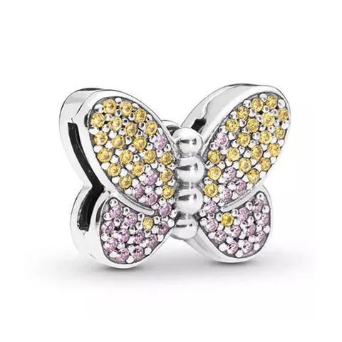 new 925 silver Reflections Clip Beads heart daisy waterdrop leaf white  Charms  Beads Fit Original  Women Bracelet