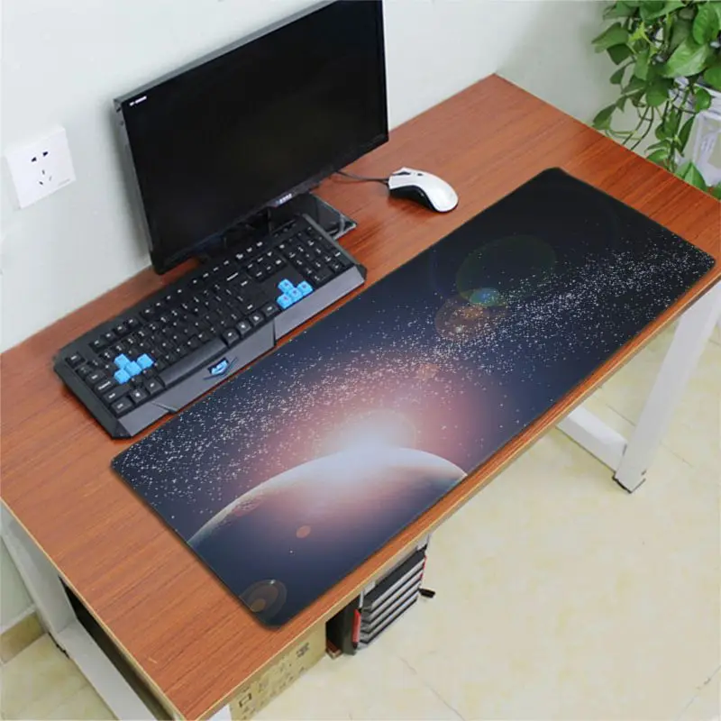 Lock Edge 30x80cm Babaite нескользящий ПК космическая Вселенная Небо красивый коврик силиконовый большой/маленький коврик для мыши большой коврик для мыши - Цвет: Lock Edge 30x80cm