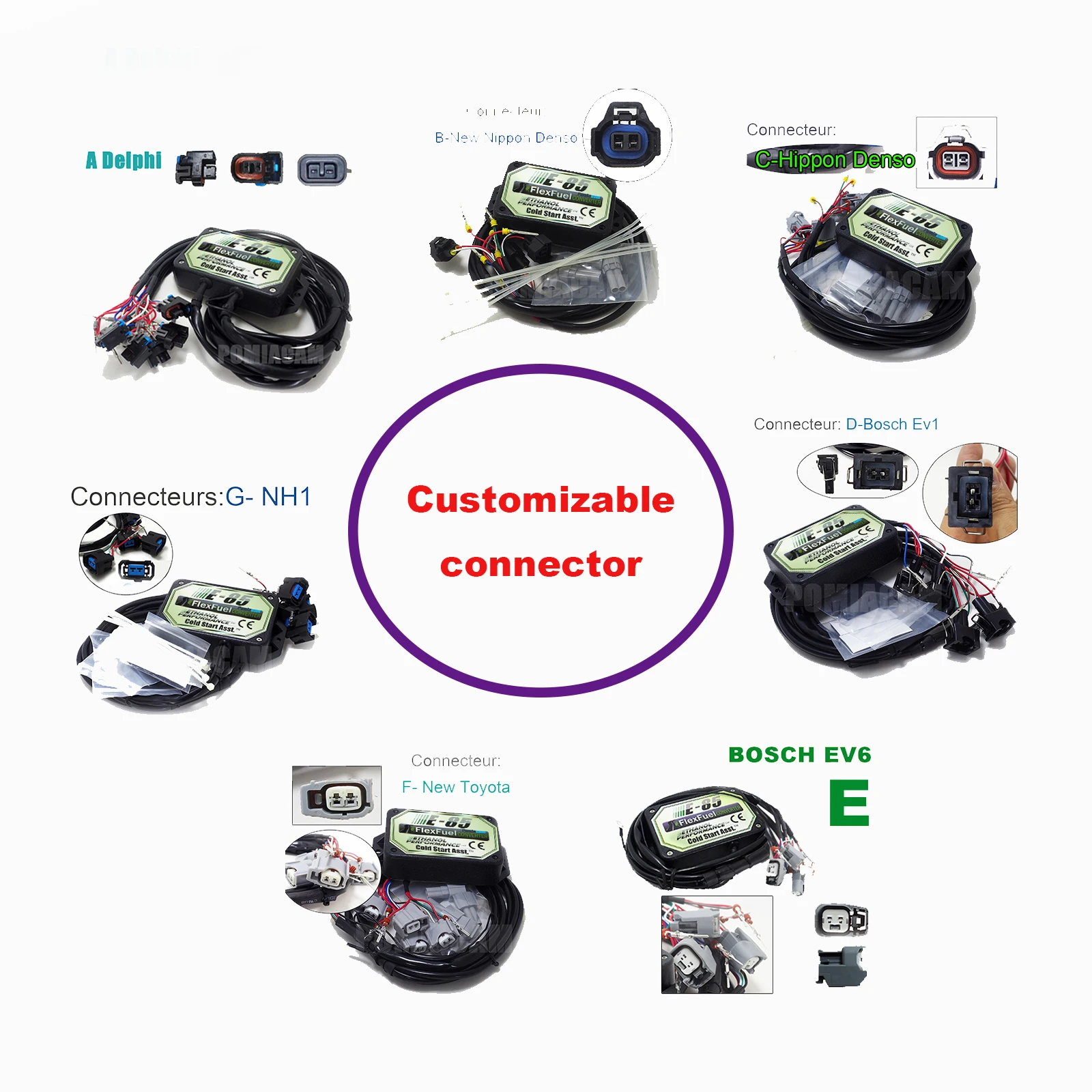 E85 conversion kit 3cyl with Cold Start Asst biofuel e85  ethanol car bioethanol converter vehicles  7 Connector Optional