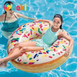 Anneau de natation gonflable 114 Cm, joli anneau de natation Style donut, Durable et à porter en été 