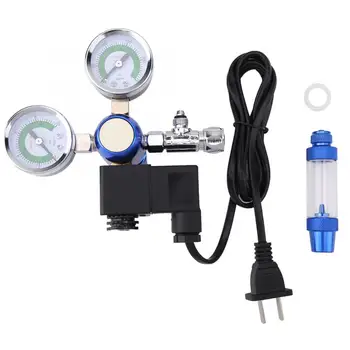

Aquarium DIY CO2 Generator System Kit 220V G5/8 Aquarium CO2 Regulator Check Valve Bubble Counter with Solenoid Co2 Valve