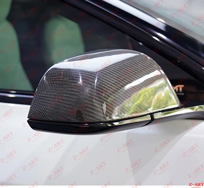 Z-ART для Tesla модель 3 карбоновое волокно зеркало заднего вида крышка для Tesla модель 3 карбоновое волокно задняя крышка зеркала отделка