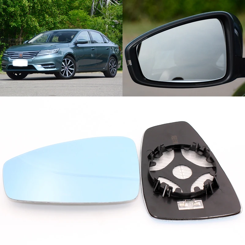 Per Roewe I6 W5 Car Vista Laterale Porta Grandangolare Specchietto Retrovisore Specchio Di Vetro Blu Con Base Riscaldata 2Pcs