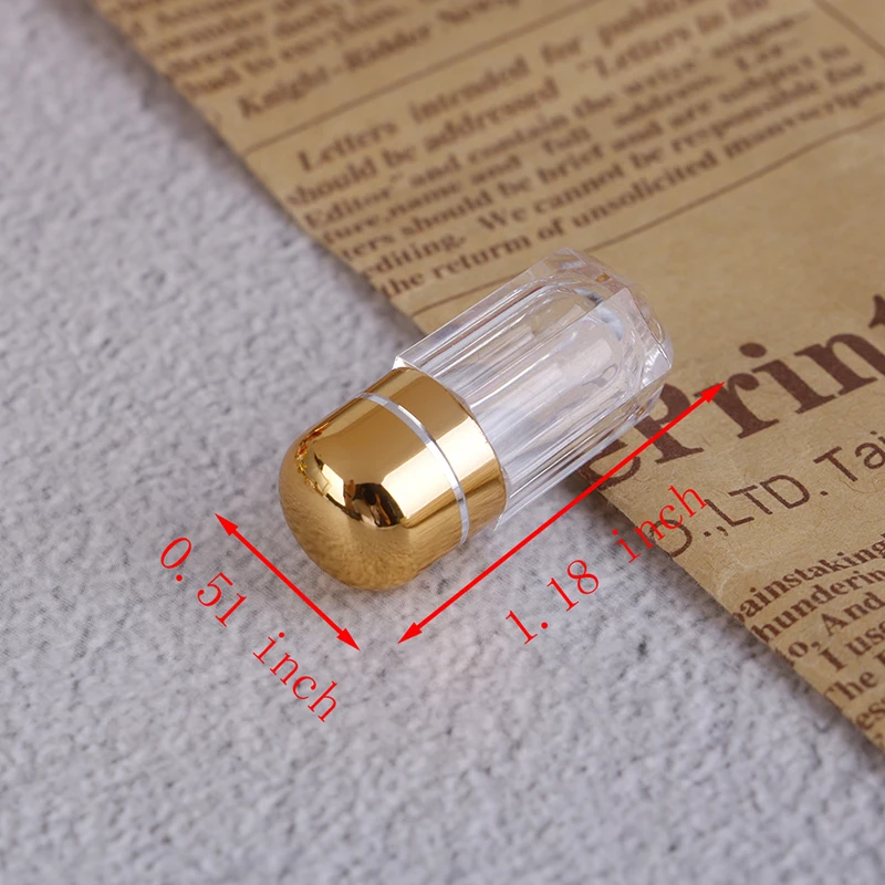10PC Transparent Gel Caps WaterProof Mini Plastic Box Bottle Case Holder Gold Pill Case Portable Empty Gelatin Capsules