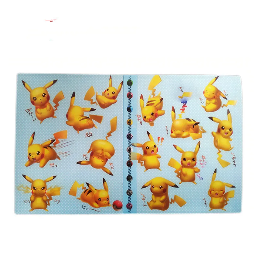 Коллекция Пикачу Pokemon cards альбом книга Топ загруженный список игральных карт pokemon держатель Альбом игрушки для нового подарка - Цвет: a16