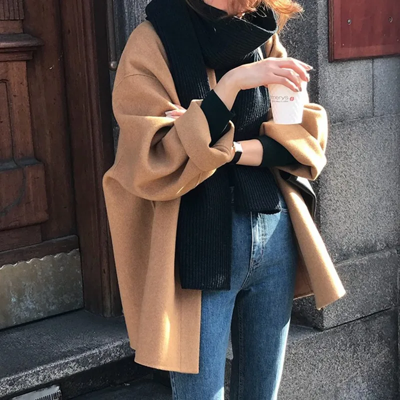 

Wool jacket coat women's short camel coat winter Wool Blends coat runway brand warm 100% wool coat outfit black high quality