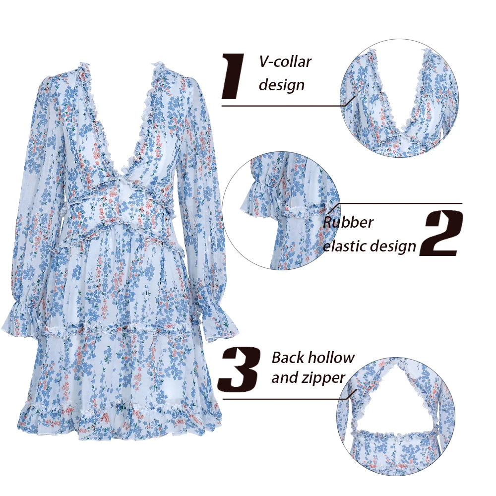 Женское платье с цветочным принтом Yesexy праздничное Бохо С глубоким v образным