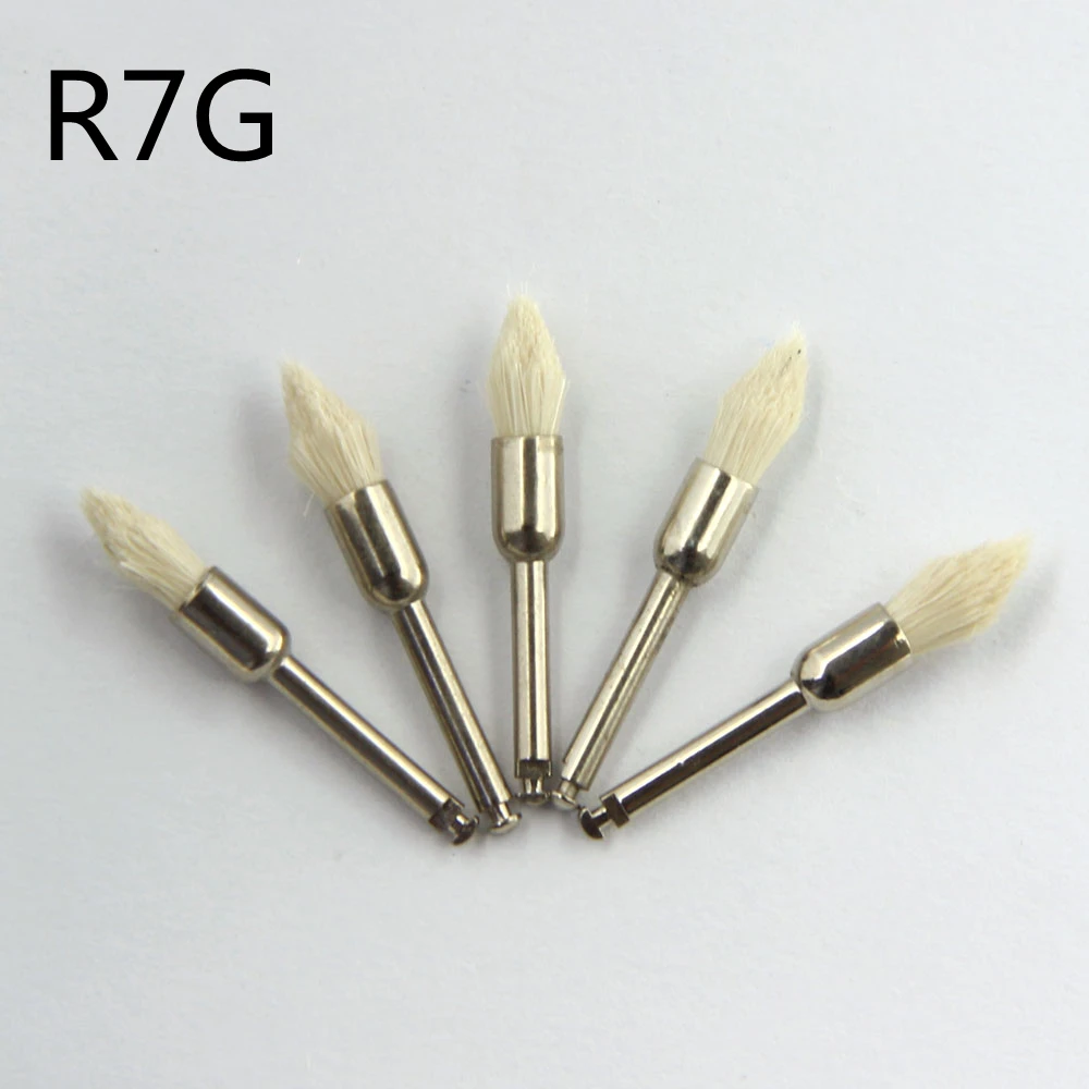 5 teile/paket Ziegenhaar Dental Polierer Harz Natürliche/Keramik Zähne Weiche Polieren Pinsel Für Low-Speed Handstück Dental material – Detail 8