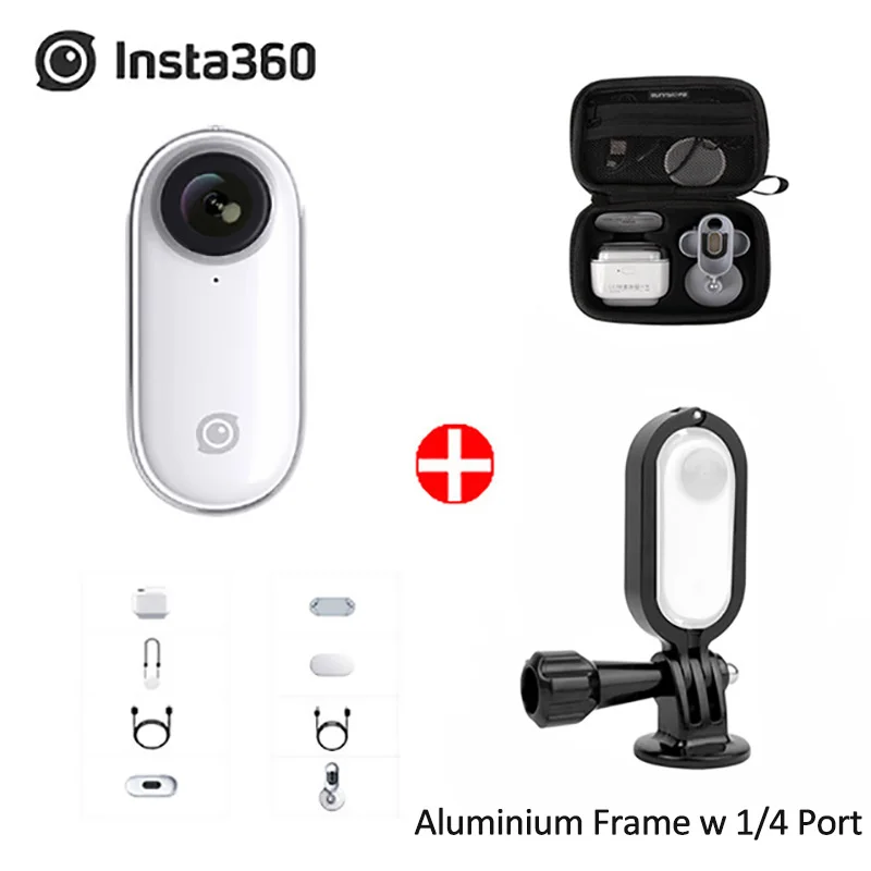 add case n frame Insta360 GO Экшн-камера AI с автоматическим монтажом Hands-free самая маленькая стабилизированная камера Splashprooof FlowState стабильность pk gopro hero 7 - Цвет: add case n frame