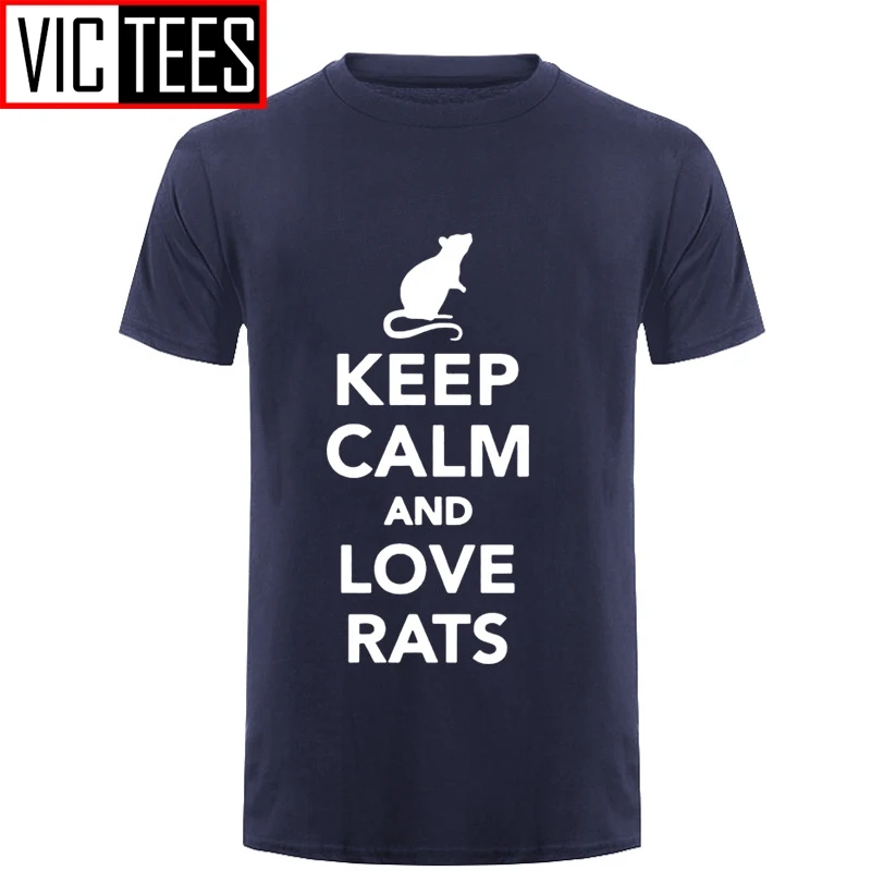 Мужская Повседневная Футболка Keep Calm And Love Rats модная забавная футболка|Футболки| |