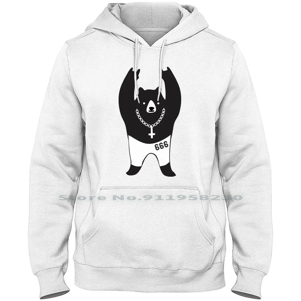 Black Bear Metal Uomo Donna Felpa Con Cappuccio Maglione 6Xl Big Size Cotton Rock And Roll Metal Devil Black Mancanza Evil Bear Tan Ear 666 Ny Me