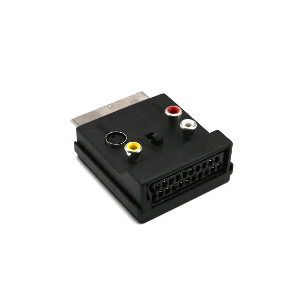 Напрямую от производителя продажи 21PIN SCART штекер до 3RCA гнездовой разъем S-VIDEO разъем с переключателем in/out