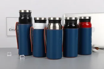 

Outdoor Travel Cup Stainless Steel Straight Cup Vacuum Insulated leather cup Sporty Thermos Bottle 500ml/750ml