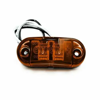 

Side Marker Lights Amber LED Marker Lights Light Oval Clearance Trailer 10V-30V 10 Pcs 2Diode LED Truck