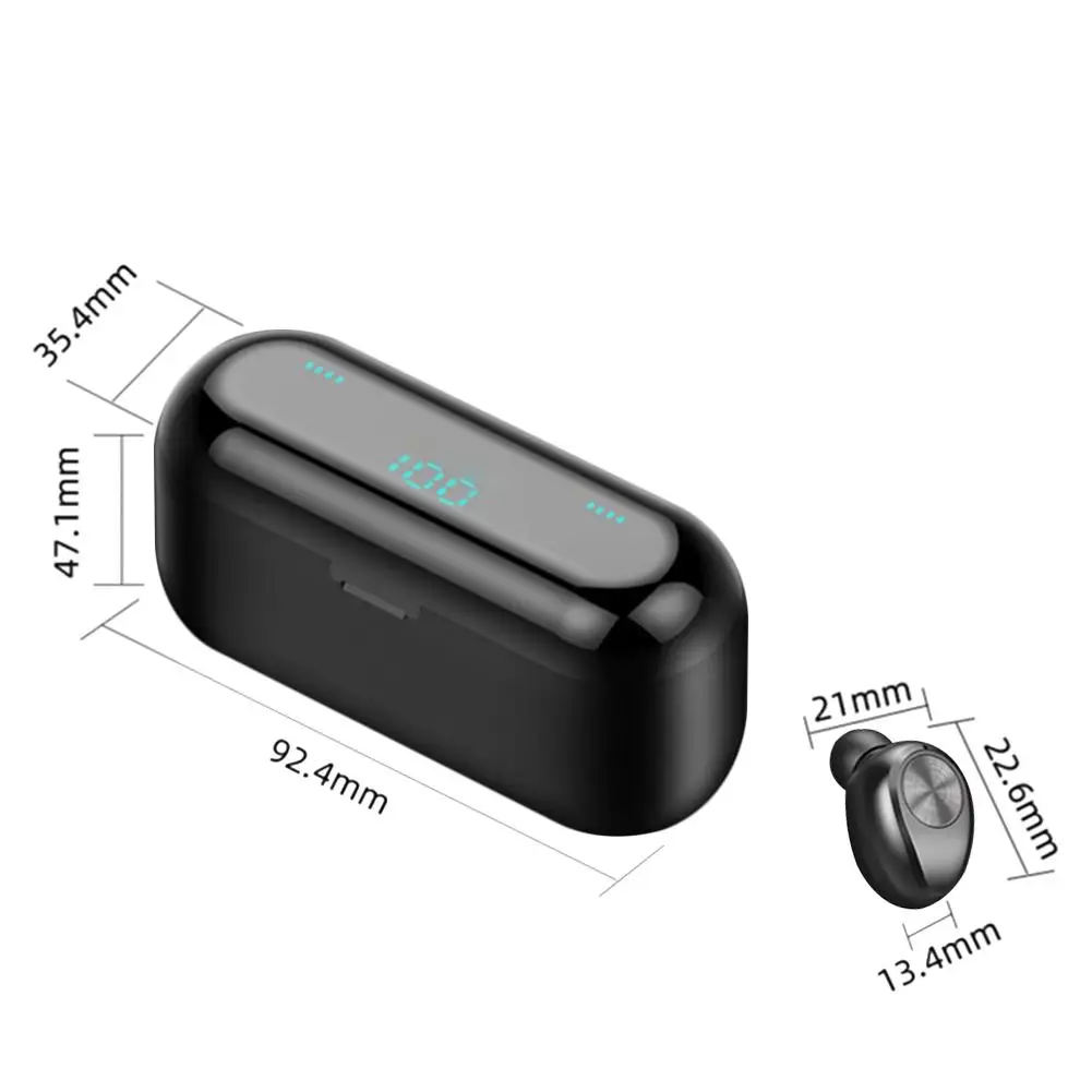 F9 Bluetooth 5,0 наушники TWS беспроводные наушники 8D объемные HIFI звуковые эффекты Спортивная гарнитура с светодиодный цифровым дисплеем зарядки